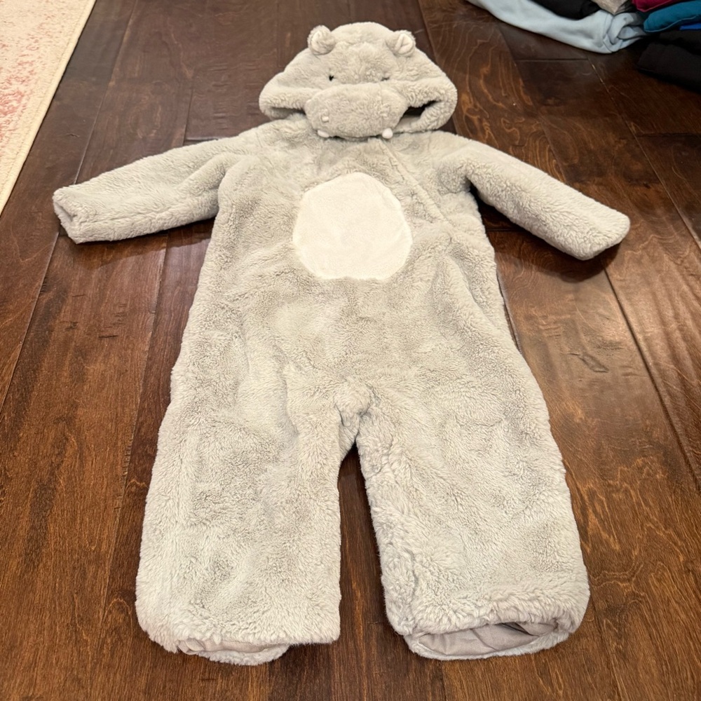 Pottery Barn Gray Hippo Baby Costume - Picture 2 of 14